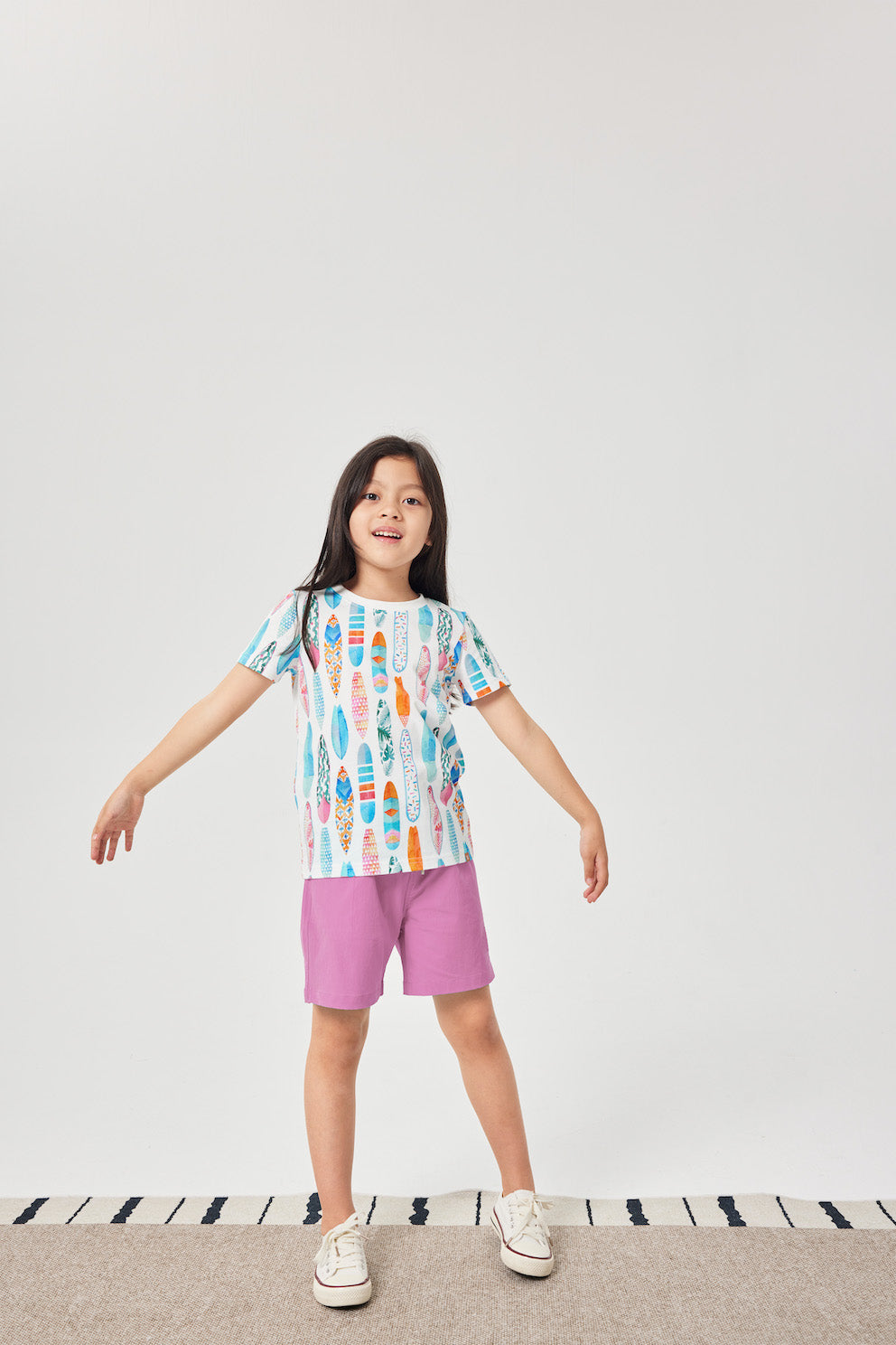 Watercolor Surfboard Short Sleeve Tee.