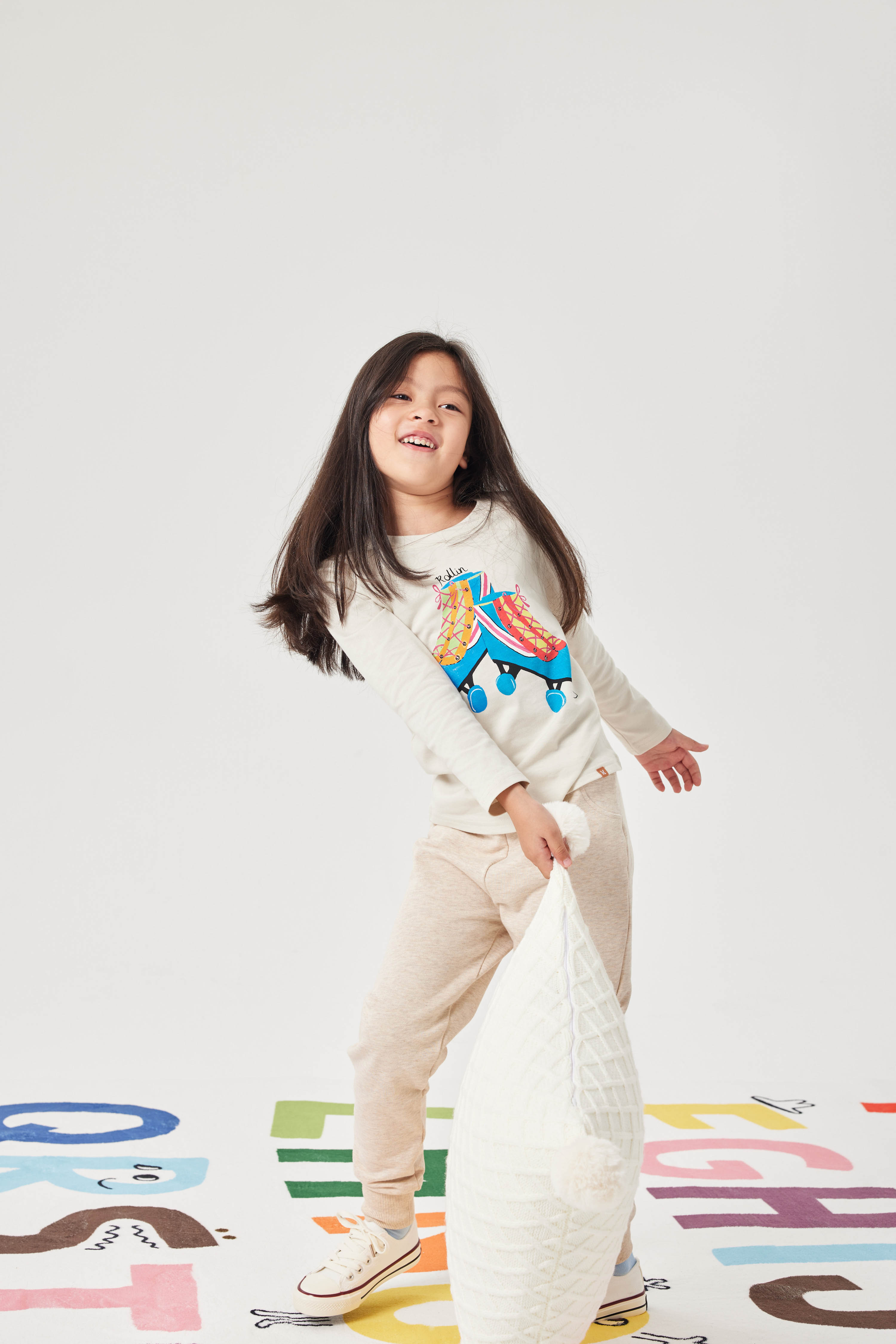Retro Roller Skates Long Sleeve Tee.