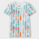Watercolor Surfboard Short Sleeve Tee.