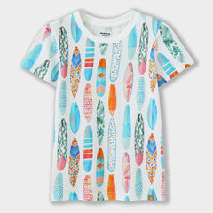 Watercolor Surfboard Short Sleeve Tee.